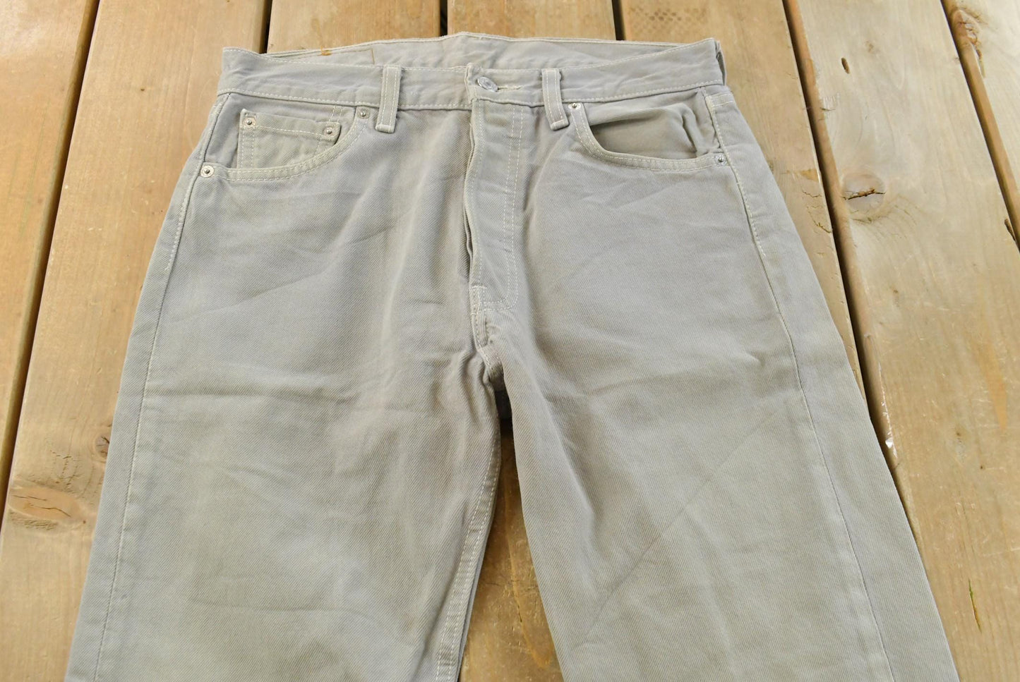 Vintage 1990s Levi's 501 Original Fit Gray Denim Jeans Men's 30 x 32