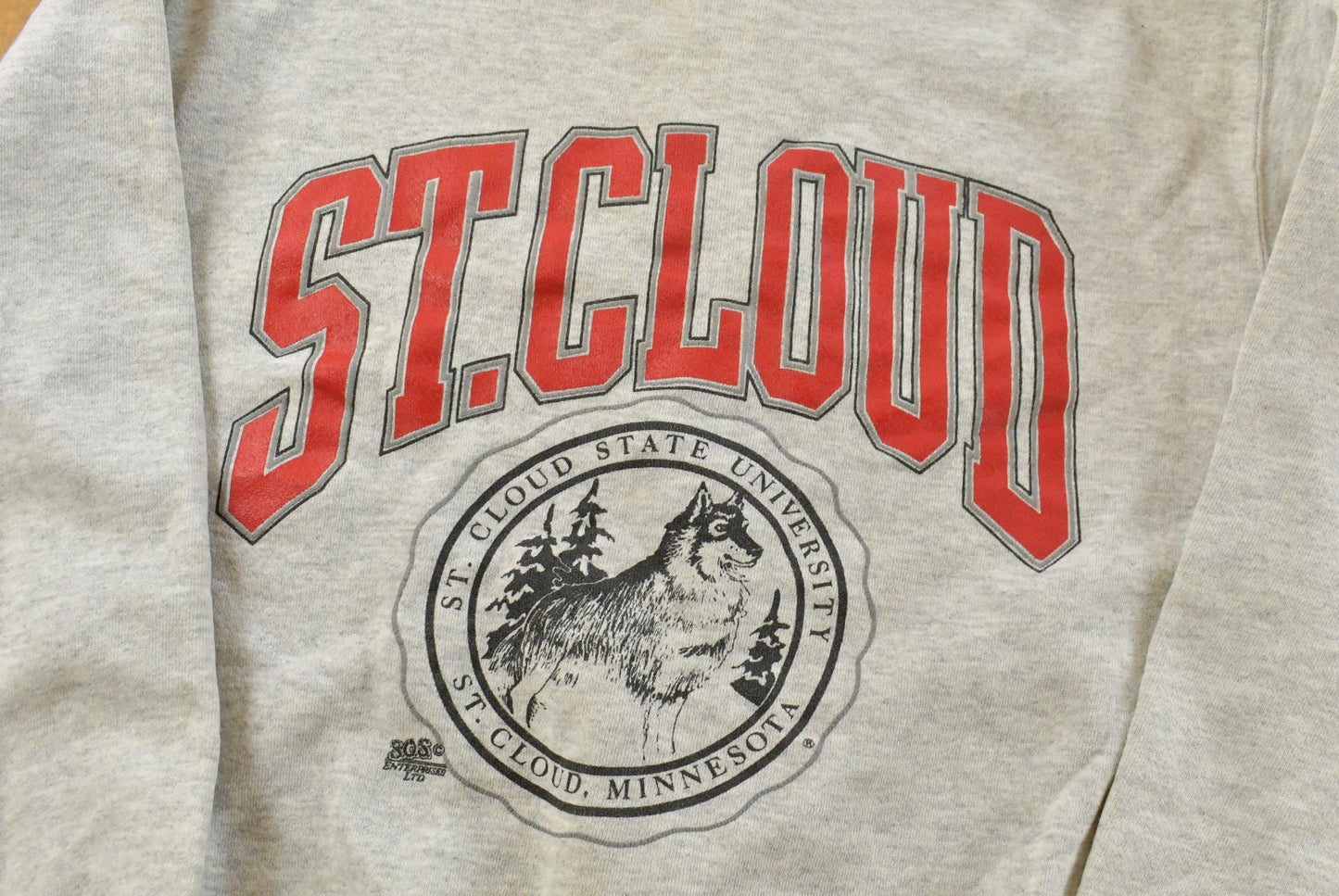 Vintage 1990s Tultex Superweight St Cloud State University Alumni Crewneck Sweater Men's L