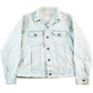 Vintage 1990s Learsi Bleach Acid Wash Denim Jean Trucker Jacket Women's Large