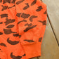 Vintage 1990s Ace Sportswear High Visibility Camo Orange Hoodie Men's 2XL