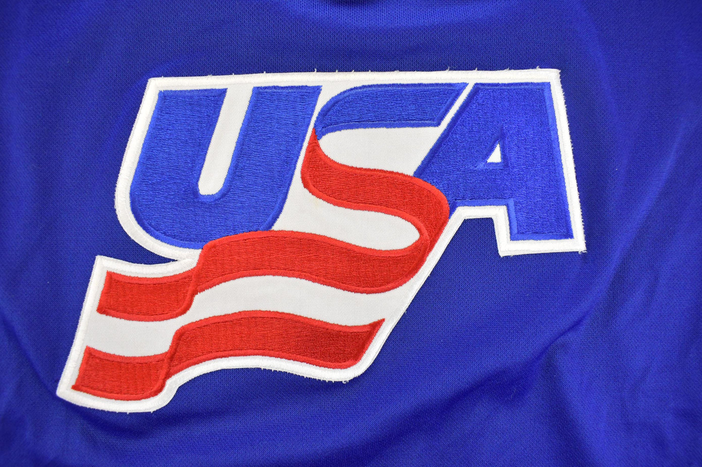 Vintage 1980s Team USA CCM Maska Embroidered Olympic Hockey Jersey Men's XL