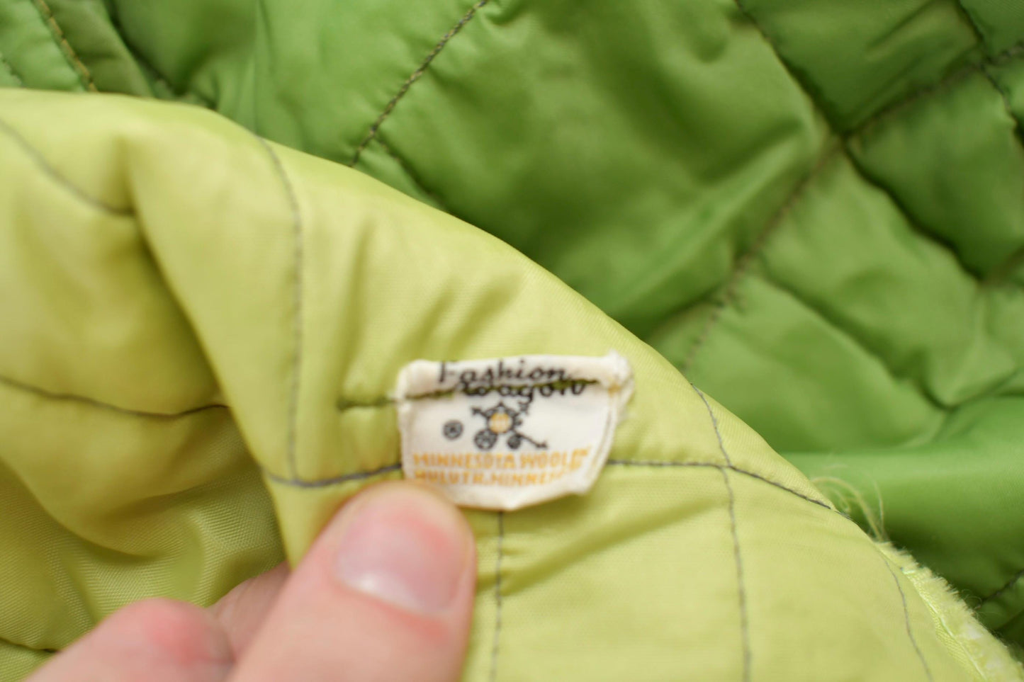 Vintage 1970s Quilted Overcoat Jacket Men's XL