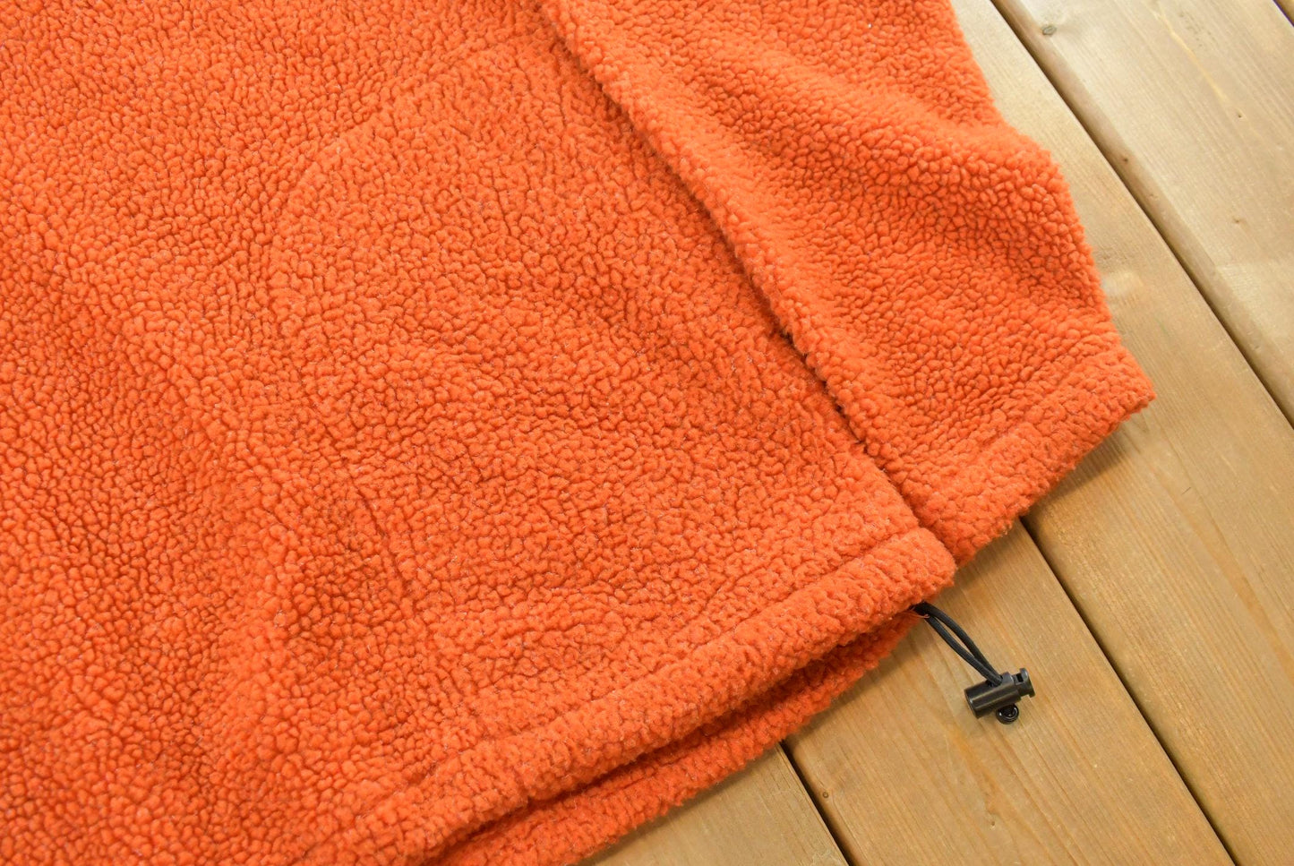 Vintage 1990s American Eagle Quarter Zip Orange Deep Pile Fleece Sweater Mens L