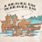 Vintage 1990's Beaver Bay Funny Beavers Souvenir Travel T-Shirt Mens L