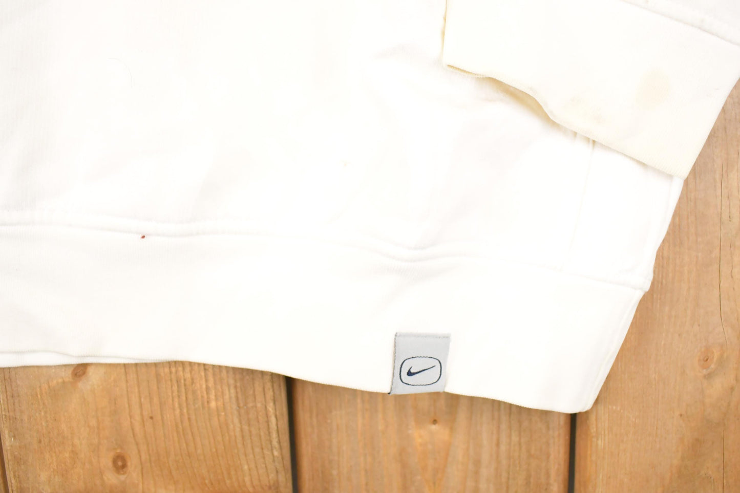 Vintage Y2K Nike Big Middle Embroidered Swoosh Hoodie Sweatshirt Men's L