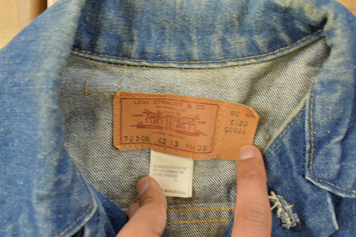 Vintage 1990s Levi's Denim Jean Trucker Jacket Men's S