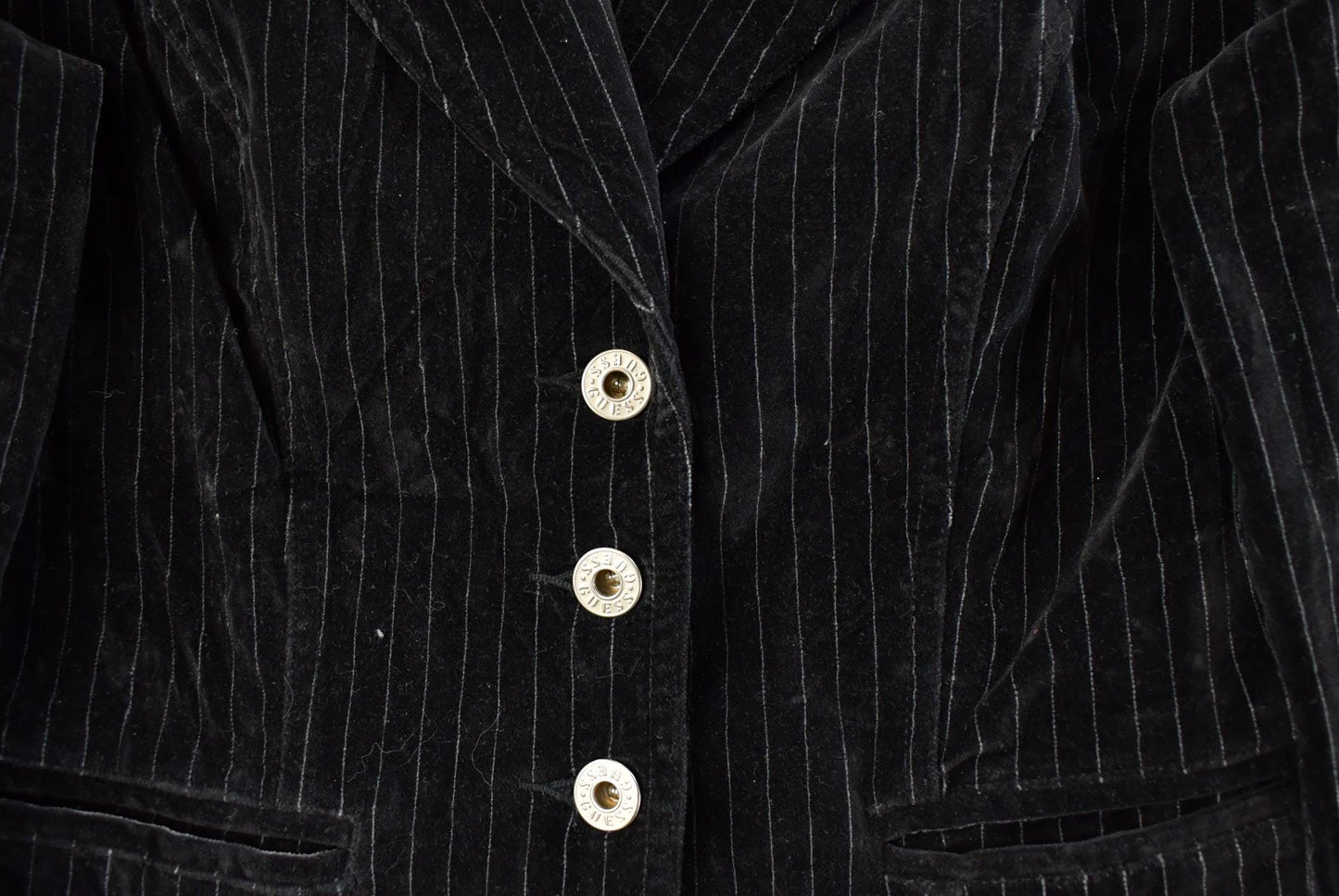 Vintage 1990s Guess Jeans Pinstripe Blazer Jacket Men's S