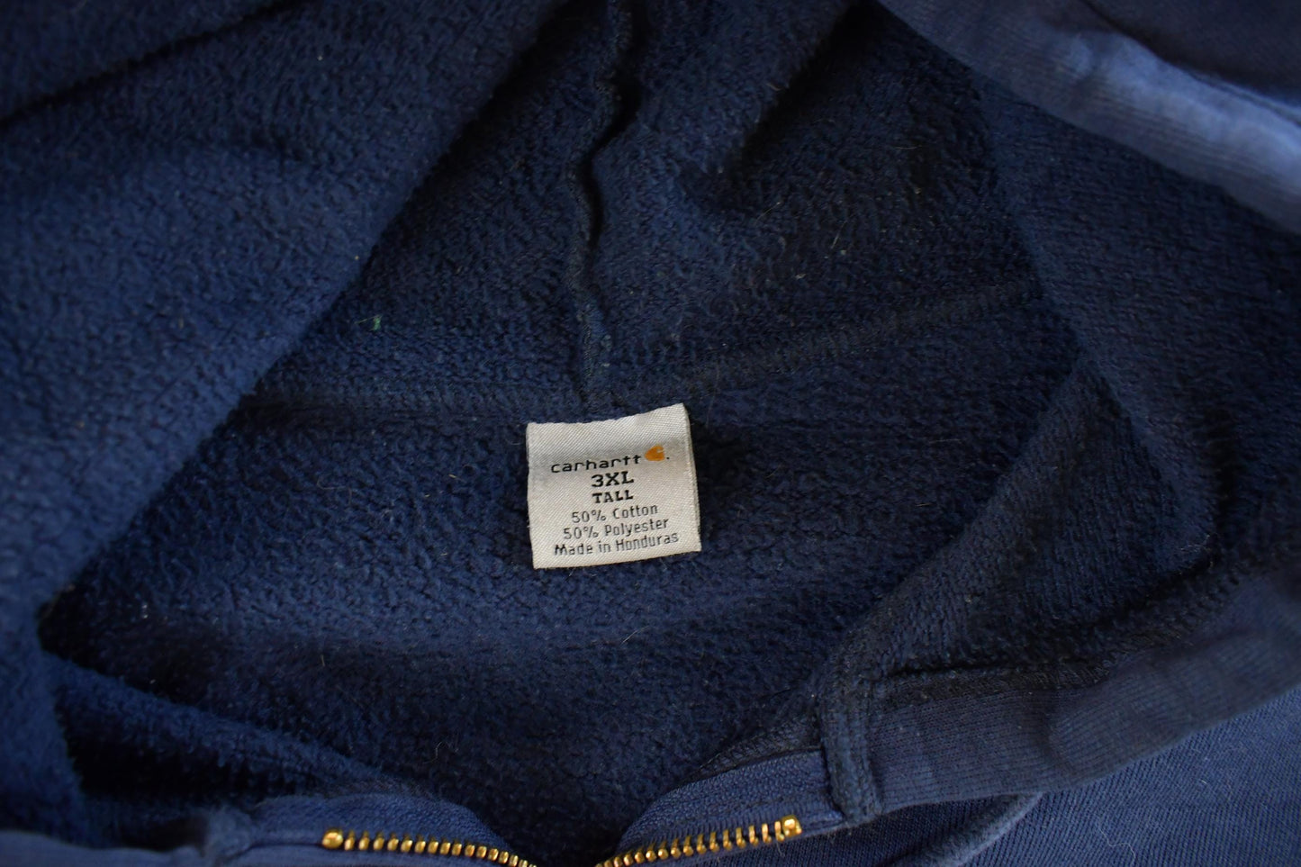 Vintage 1990s Carhartt Full Zip Hoodie Jacket Men's 3XL Tall