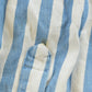 Vintage 1990s Fluid Blues Striped Flannel Hooded Button Up Shirt Mens XL