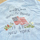 Vintage 1990s Polo Ralph Lauren Chambray RL Quality Goods American Flag Embroidered Button Down Shirt Men's L
