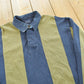 Vintage 2000s Striped Button Up Long Sleeve Collared Rugby Shirt Men's L