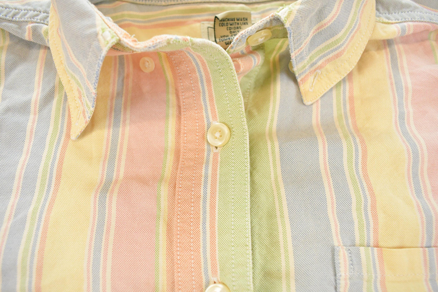 Vintage Y2K L.L. Bean Striped Long Sleeve Button Down Shirt Women's L
