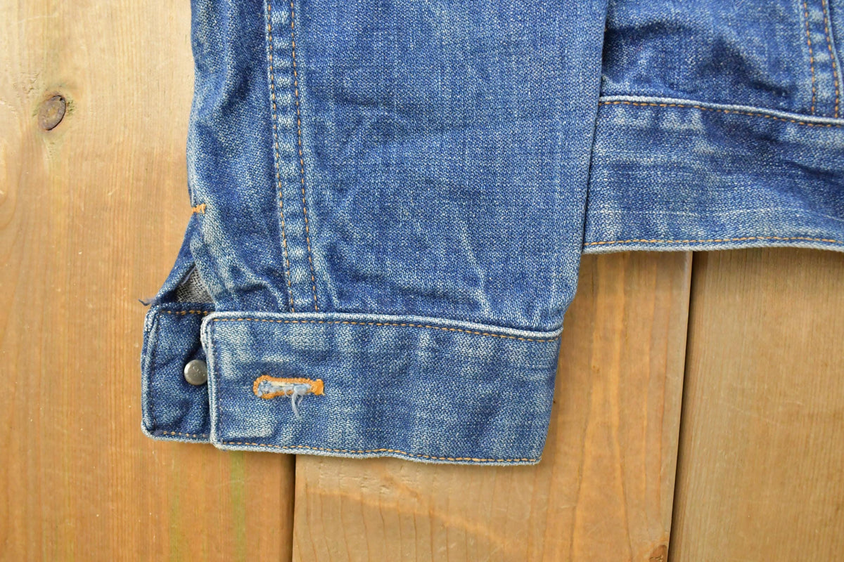 Vintage 1980s Wrangler Western Denim Trucker Jean Jacket Men's XS-S
