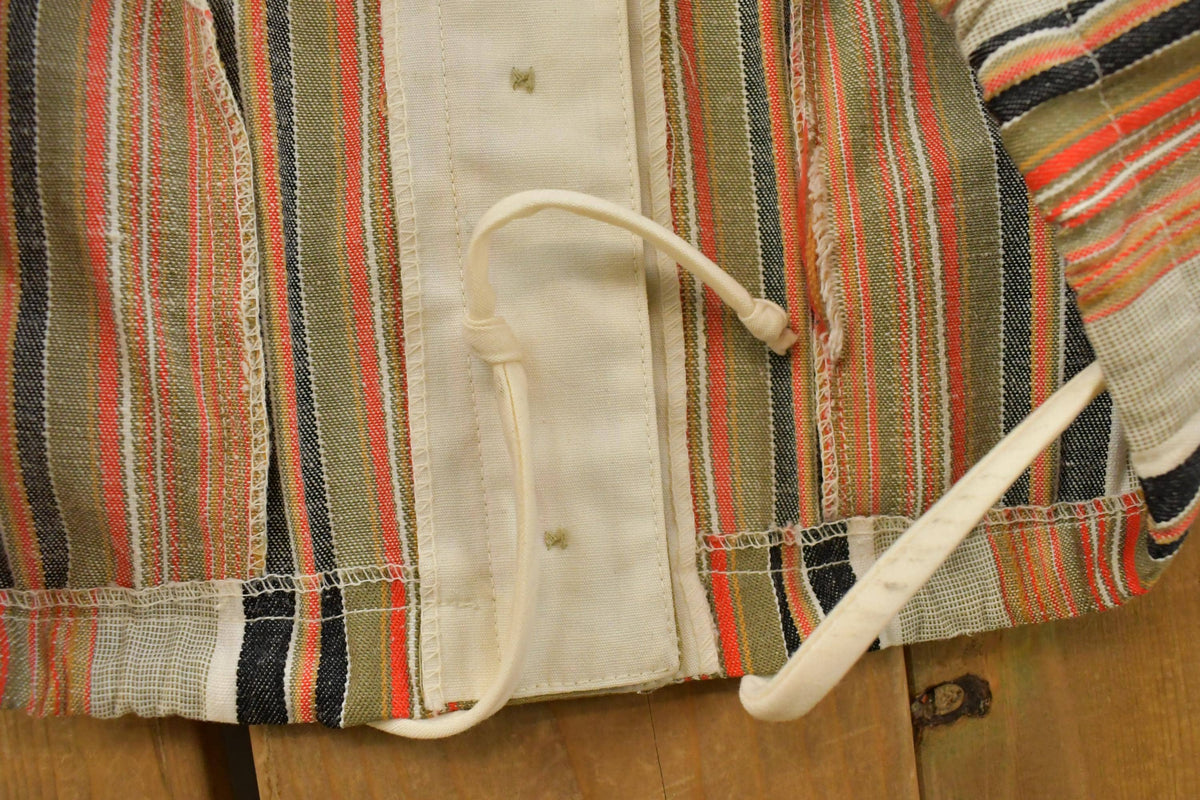 Vintage 1980s John Meyer Striped Button Up Shirt Jacket Women's M