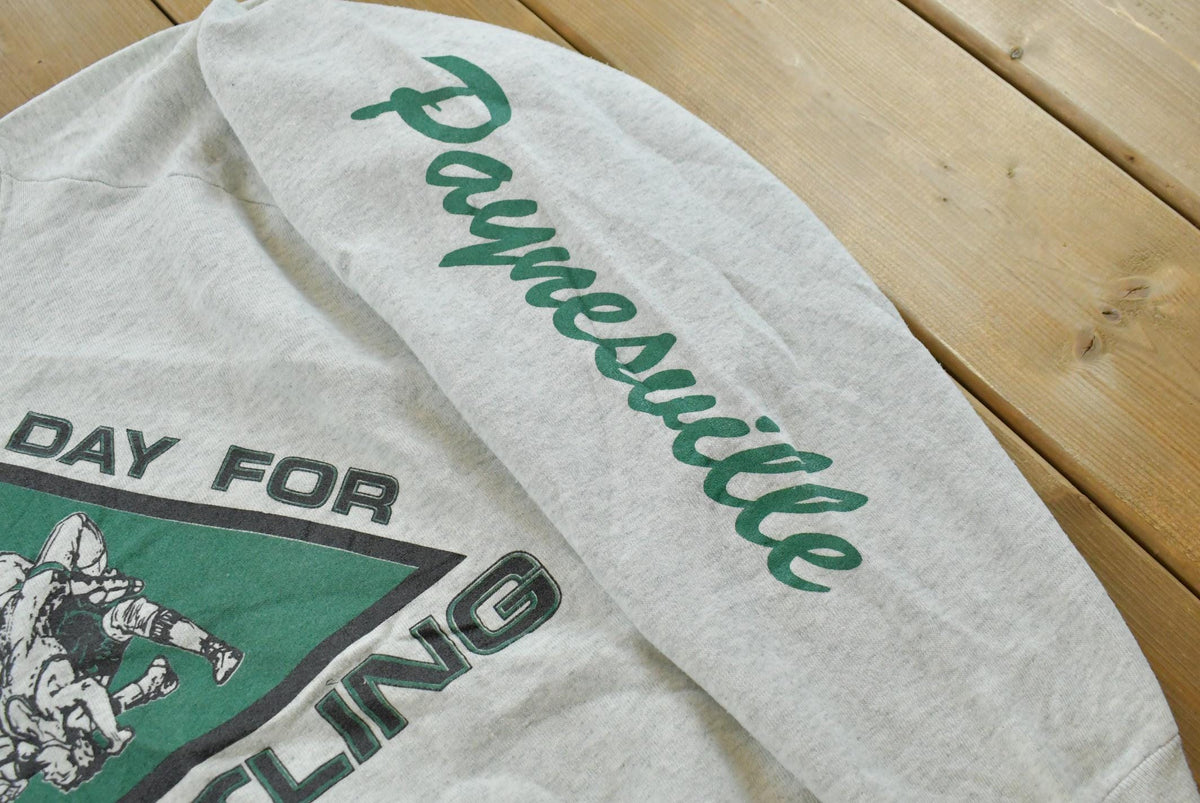 Vintage 1990s Paynesville Bulldogs Wrestling Crewneck Sweatshirt Men's L