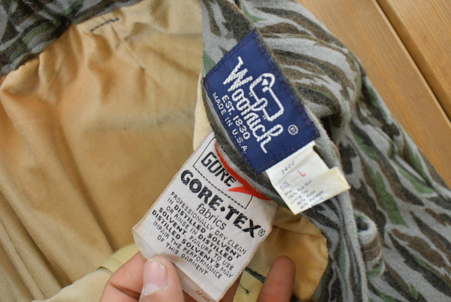 Vintage 1980s Woolrich Wool Tree Camo Gore-Tex Cargo Men's 36 x 26