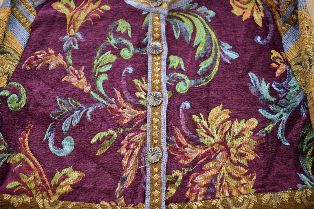 Vintage 1990s Sag Harbor Floral Tapestry Button Up Women's Small