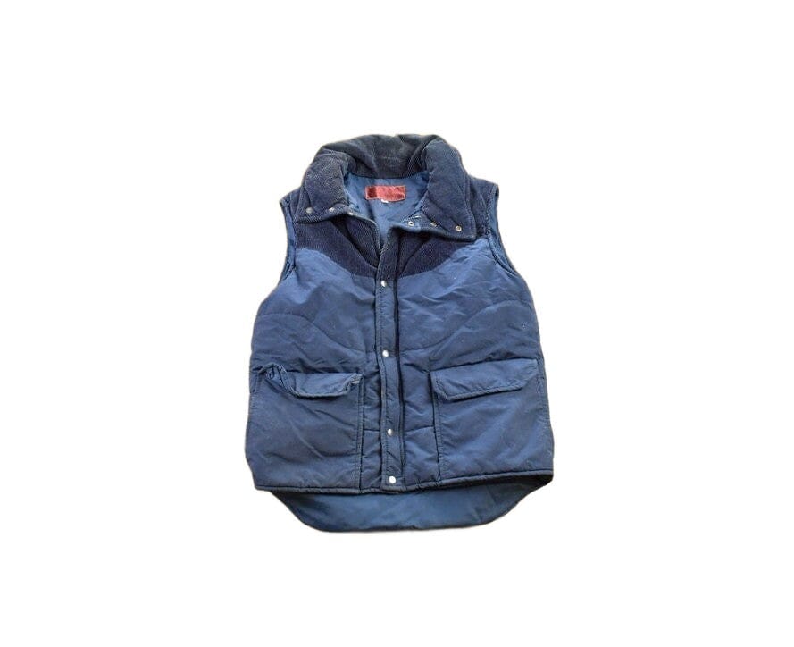 Vintage 1980s Corduroy Puffer Vest Men's Large