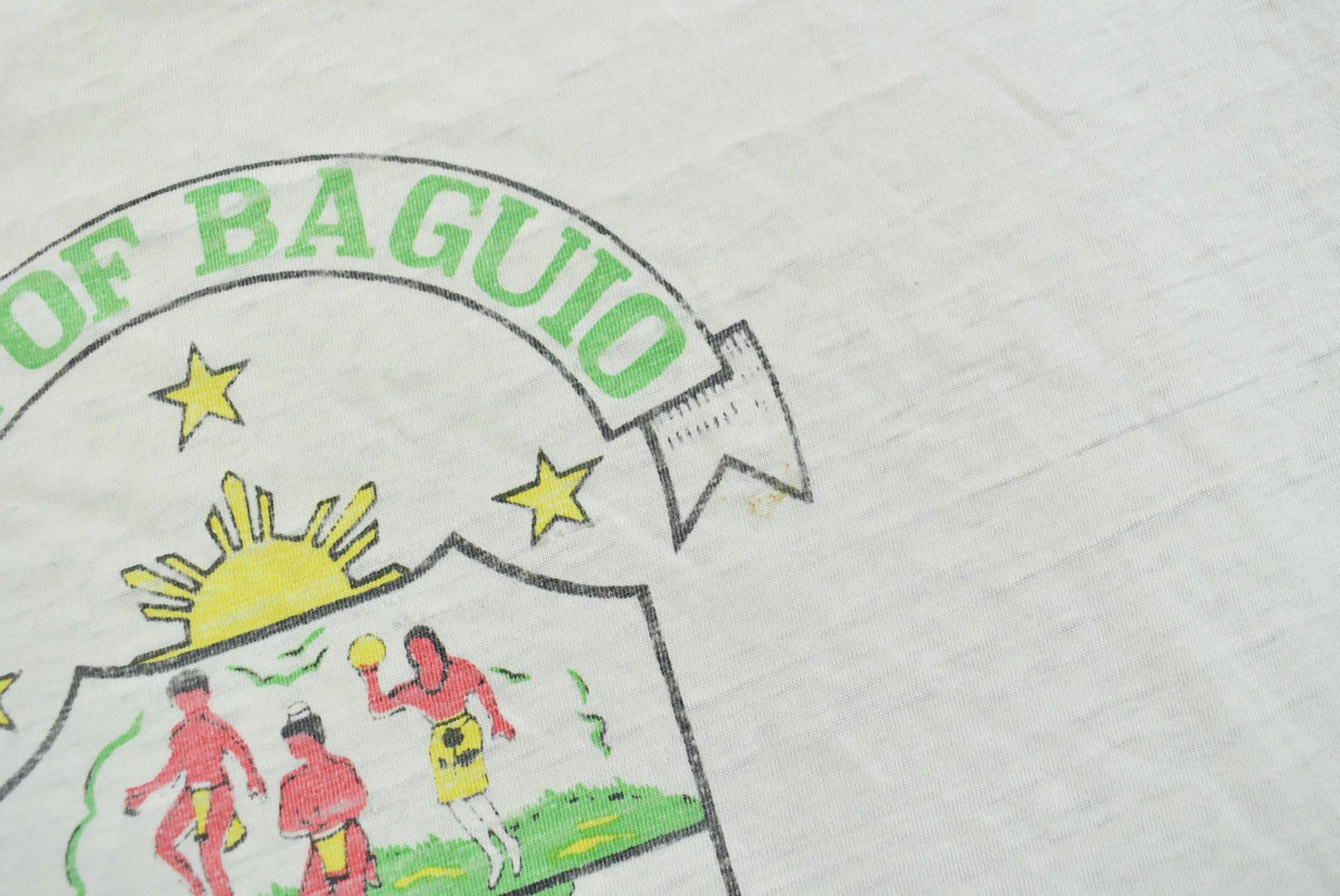 Vintage 1980s City of Baguio Philippines Souvenir Travel T-Shirt Men's L
