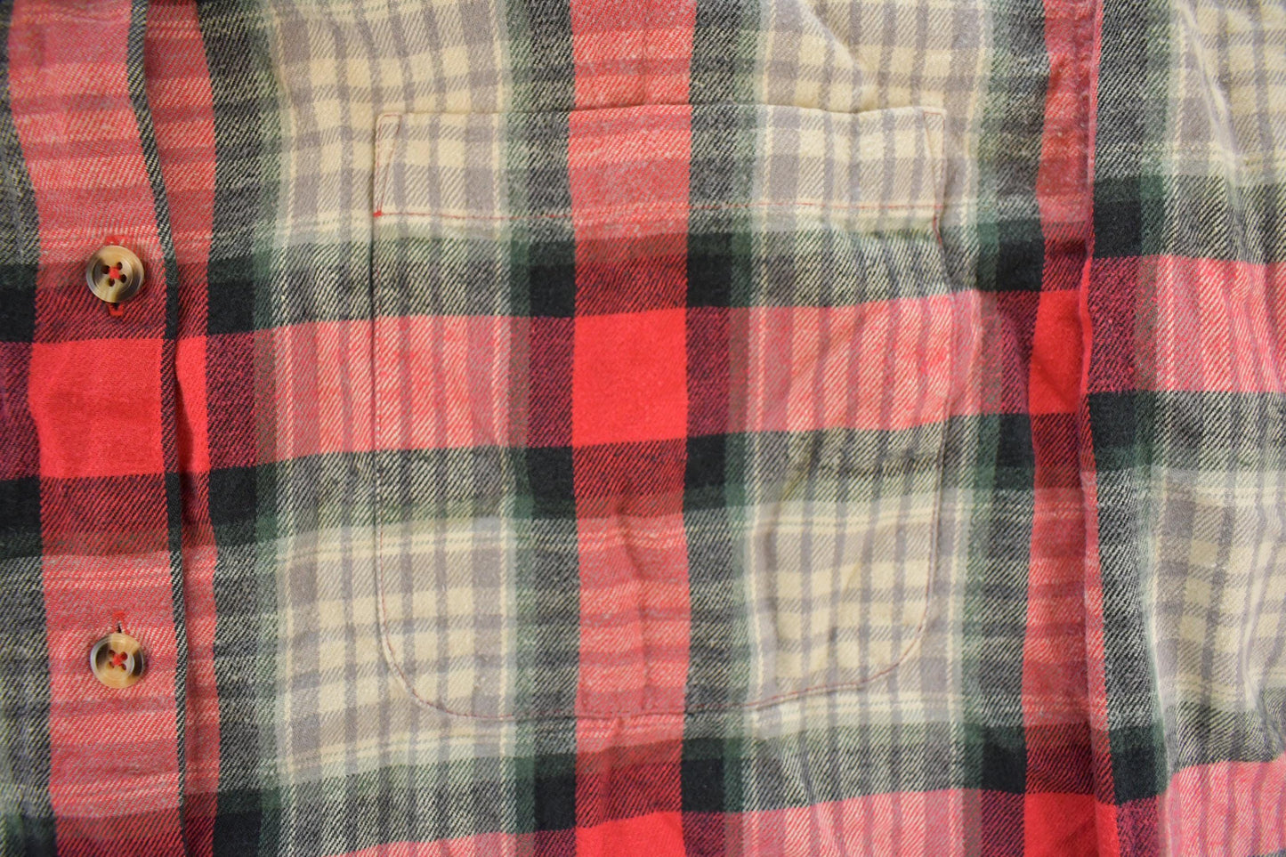Vintage 1990s Eddie Bauer Plaid Button Up Flannel Long Sleeve Shirt Women's XL