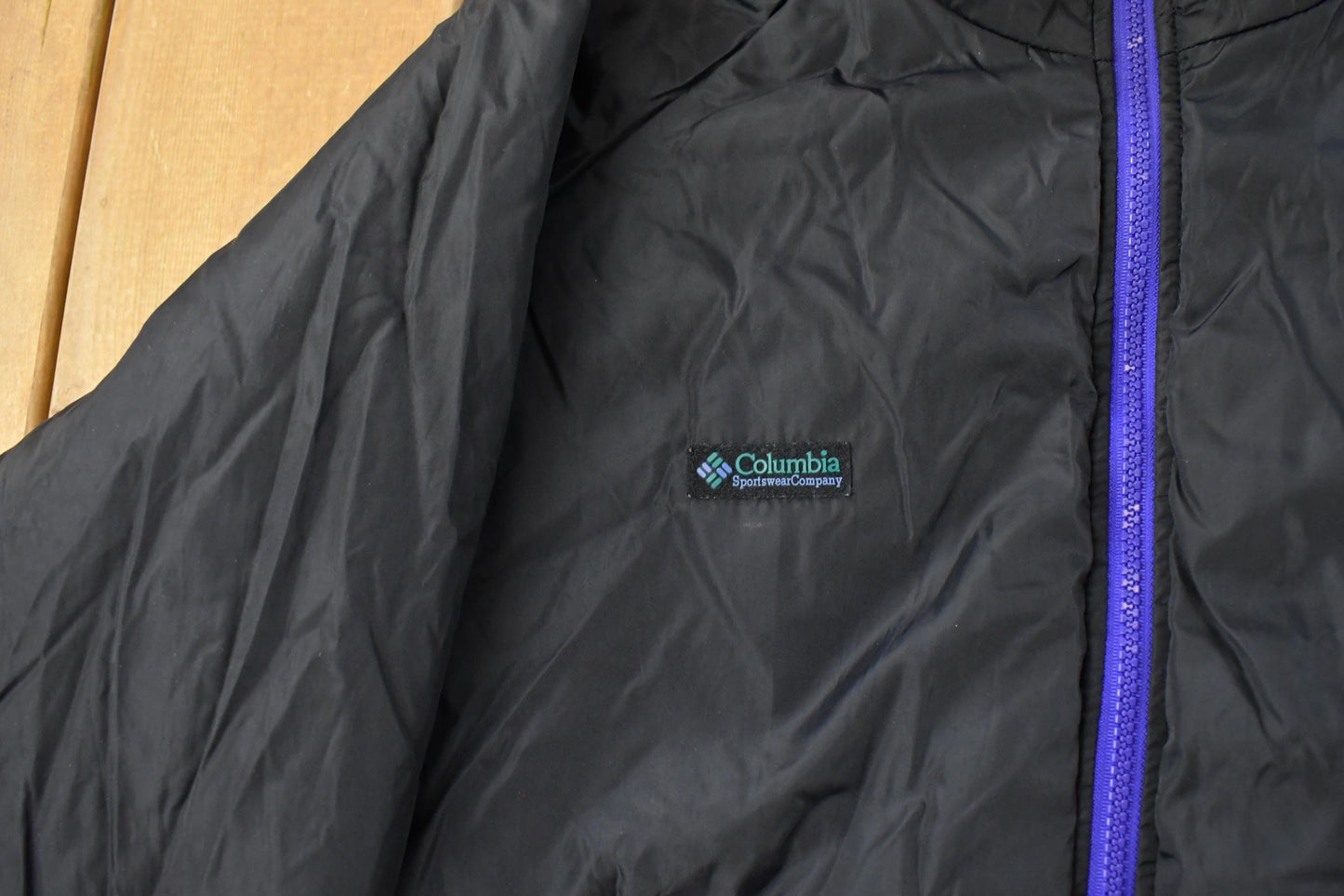 Vintage 1980s Columbia Sportswear Reversible Goose Down Puffer Jacket Men's L