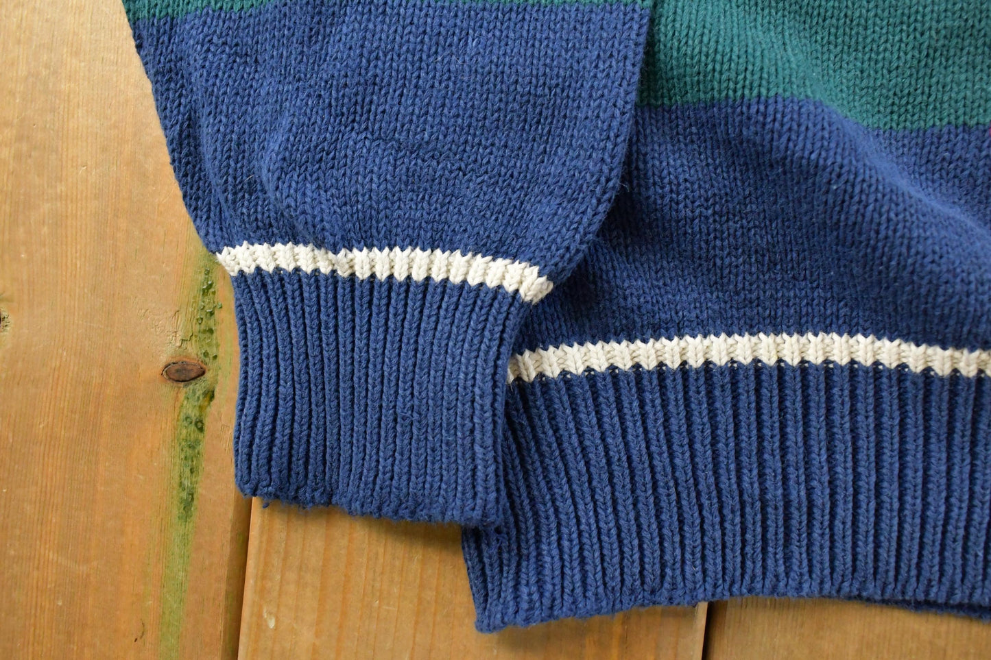 Vintage 1990s Par Four Golf Knit V Neck Sweater Men's Large