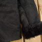 Vintage 1990s Faux Fur Shearling Coat Women's L