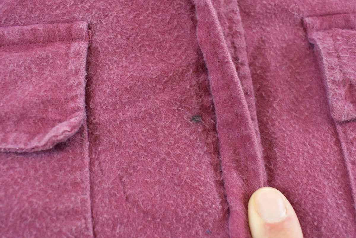 Vintage 1990s L.L. Bean Maroon Chamois Cloth Button Up Shirt Men's XL