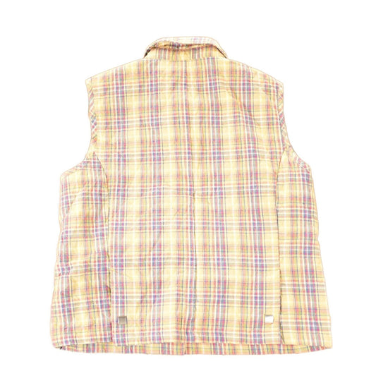 Vintage 1990s Christopher And Banks Plaid Lined Button Up Vest Men's M