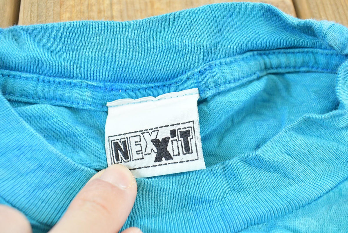 Vintage 1990s Blank Blue Tie Dye T-Shirt Men's L