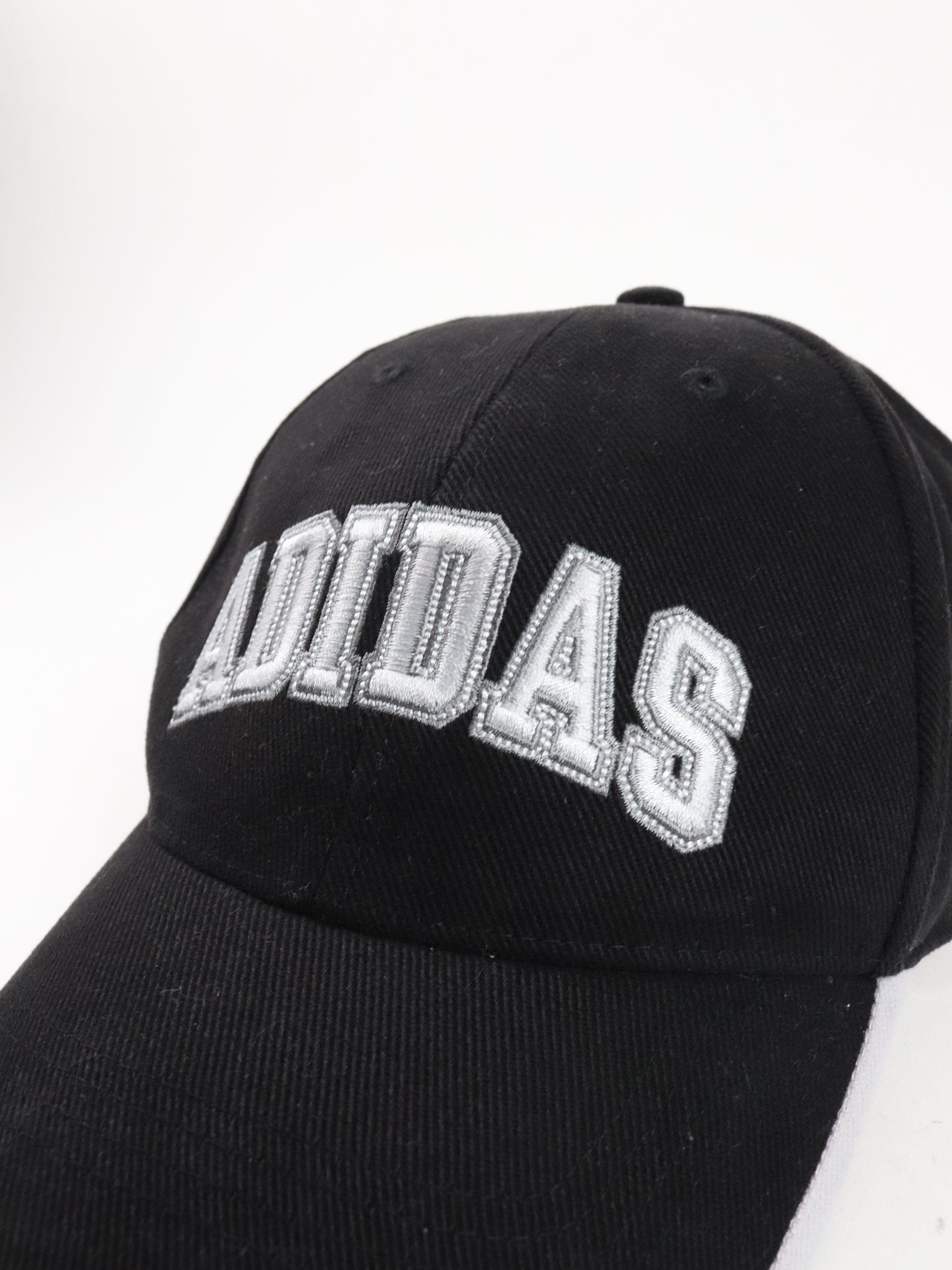 Vintage Adidas Hat Cap Mens Large Black Fitted Athletic Clima Cool
