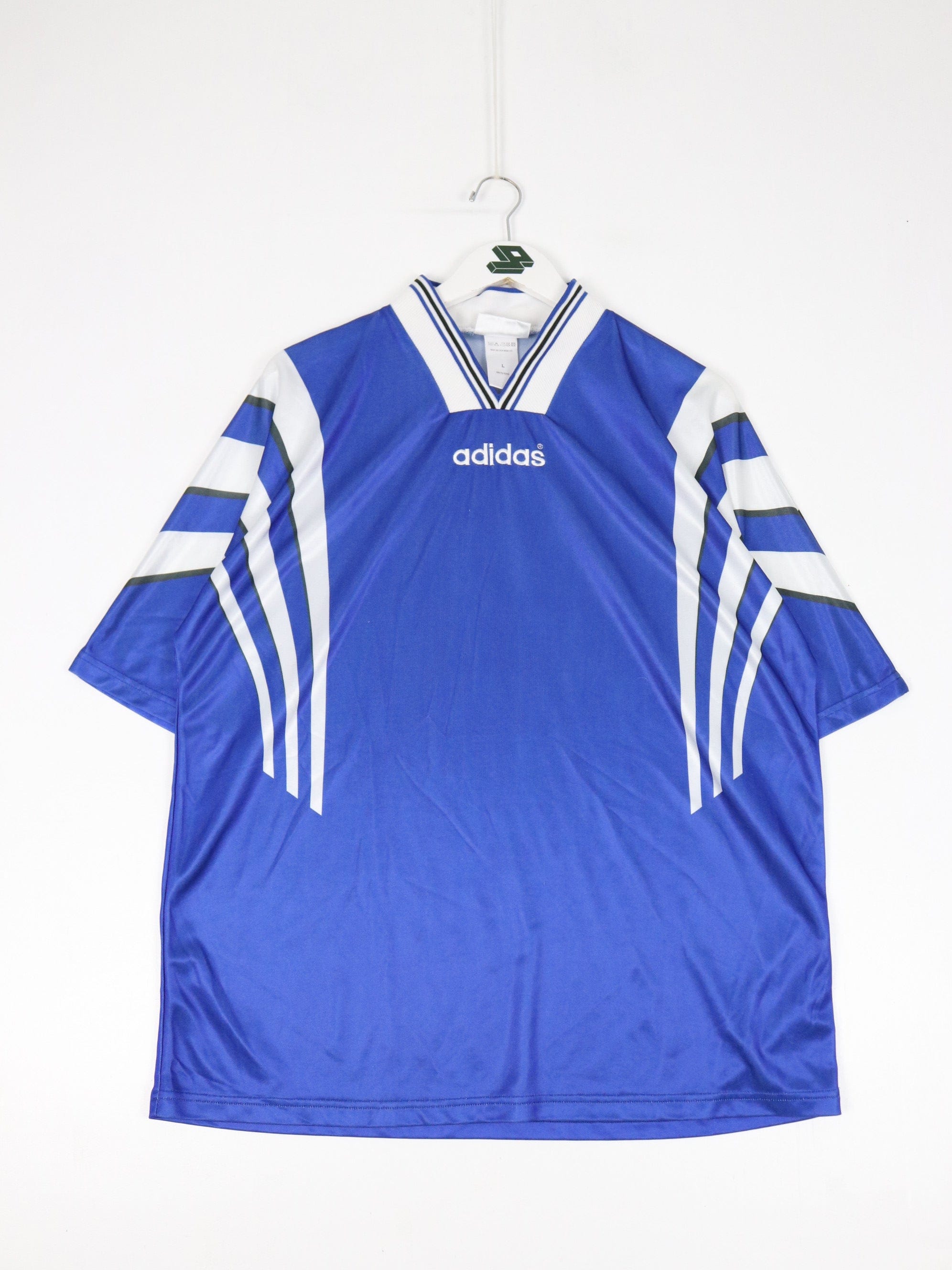 Vintage Adidas Soccer Jersey Mens Large Blue Athletic 90s – Proper