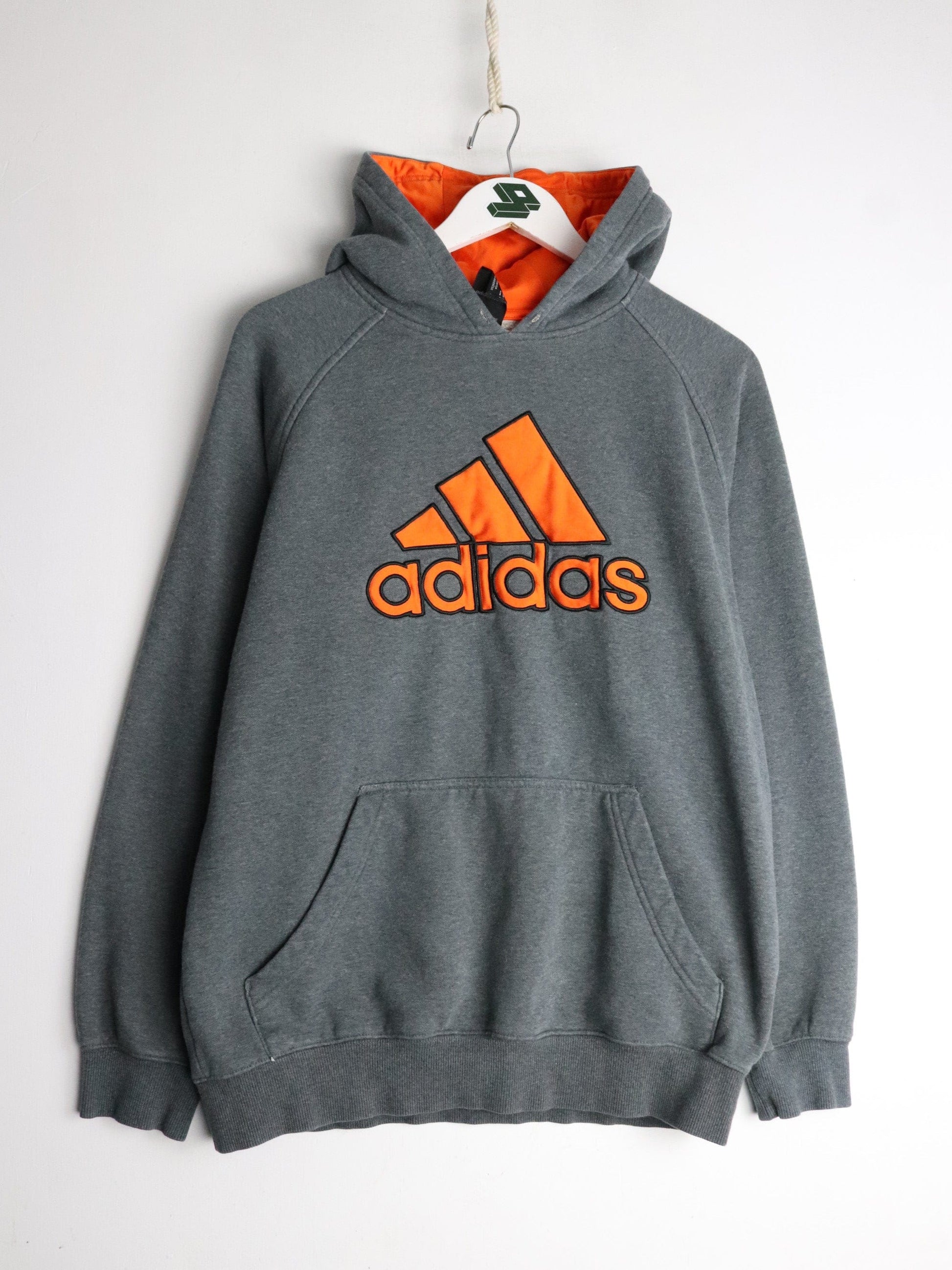 Adidas Sweatshirt Mens Medium Grey Hoodie from propervintagecanada