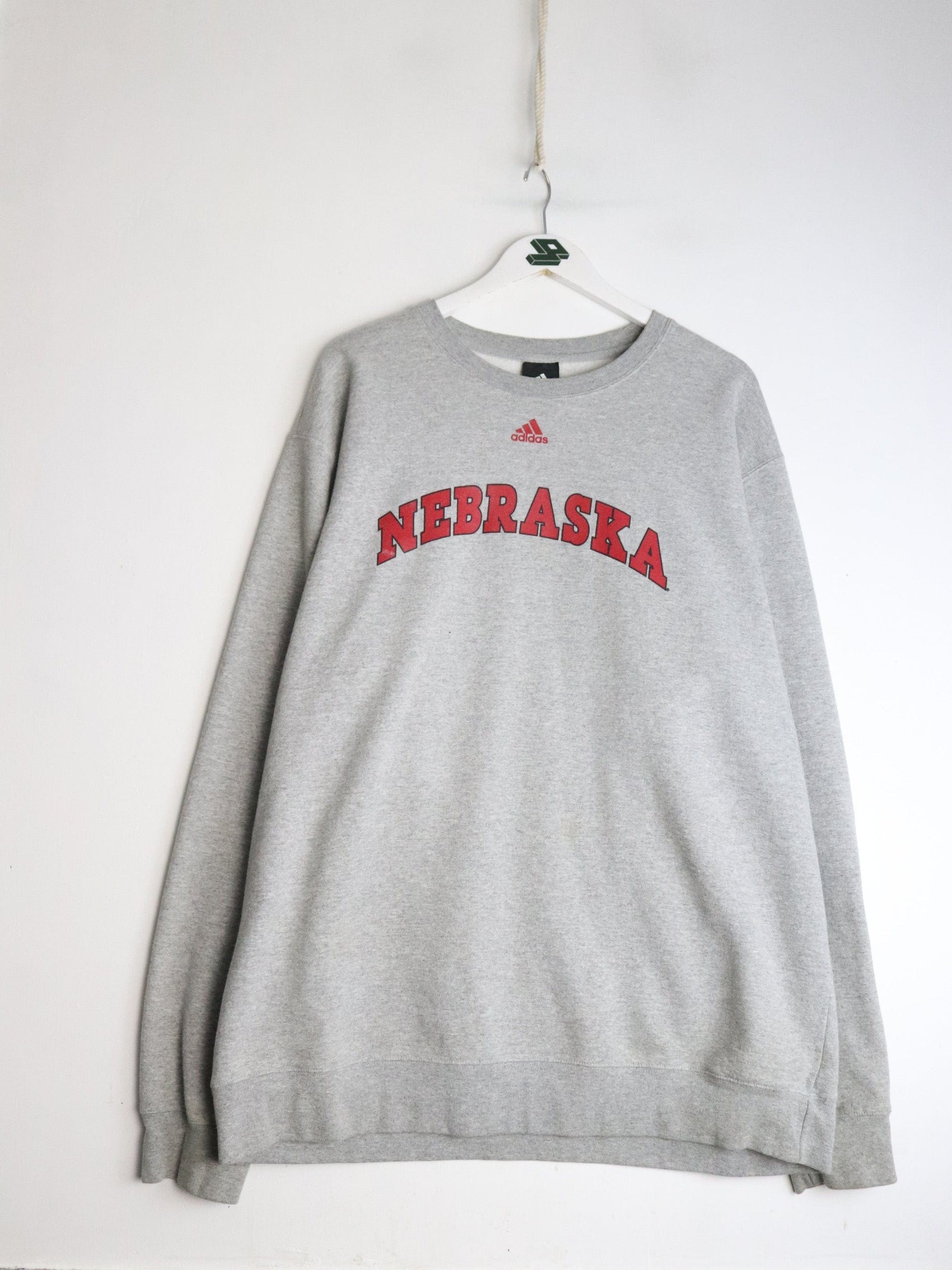 Adidas Sweatshirts & Hoodies Nebraska Cornhuskers Sweatshirt Mens 2XL Grey