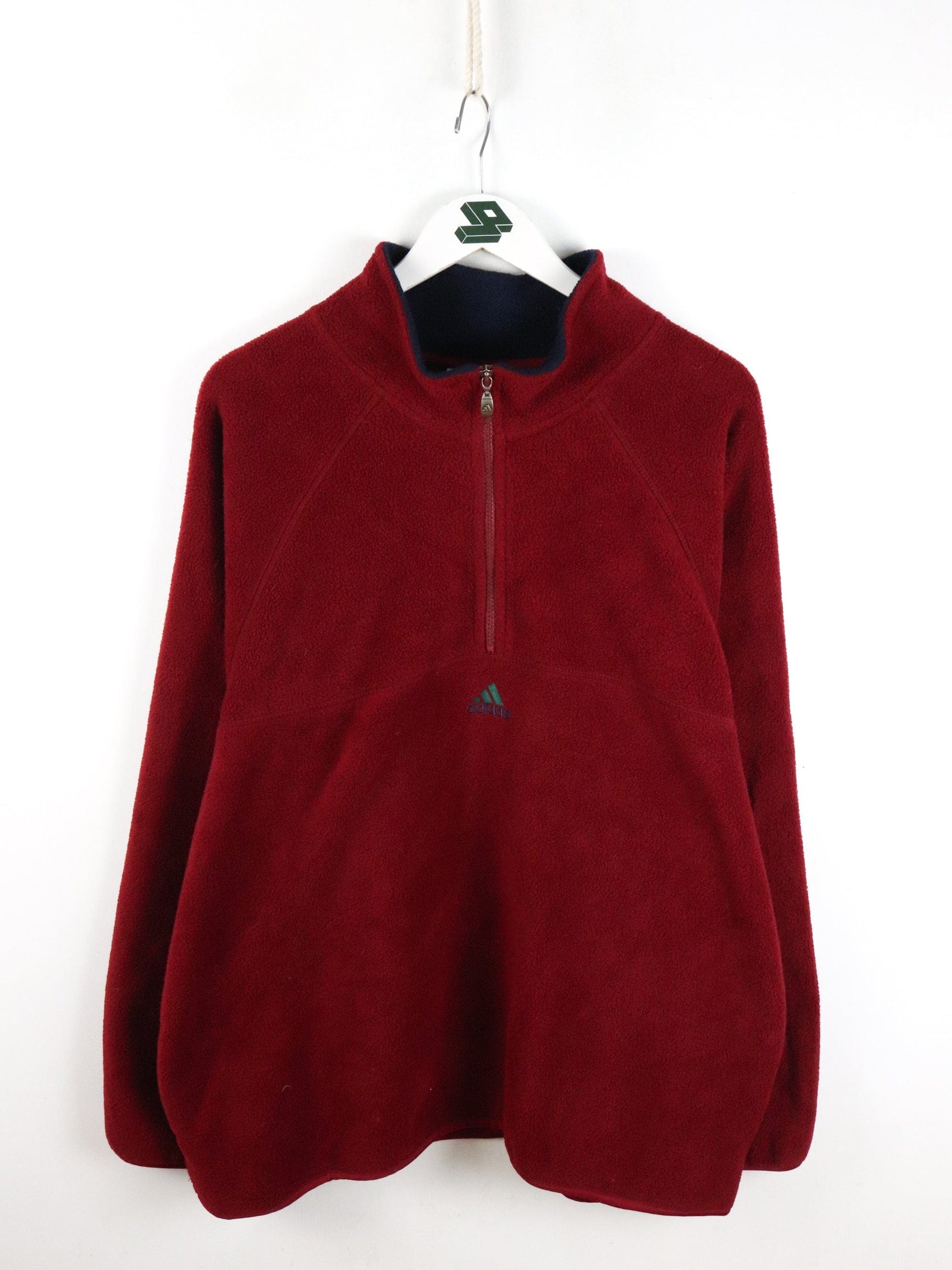 Adidas Sweatshirts & Hoodies Vintage Adidas Fleece Sweater Mens XL Red