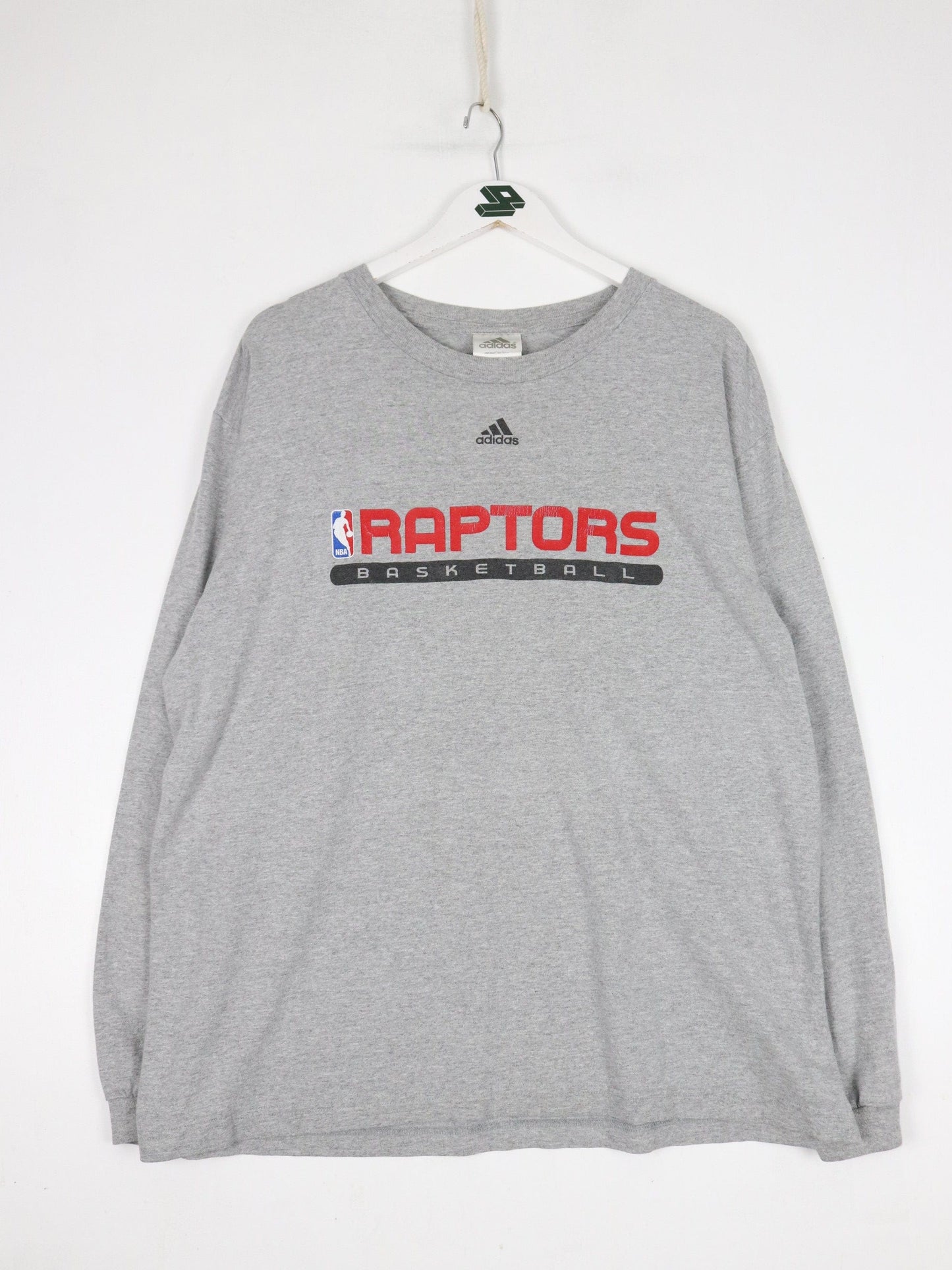 Adidas T-Shirts & Tank Tops Toronto Raptors T Shirt Mens XL Grey NBA Long Sleeve