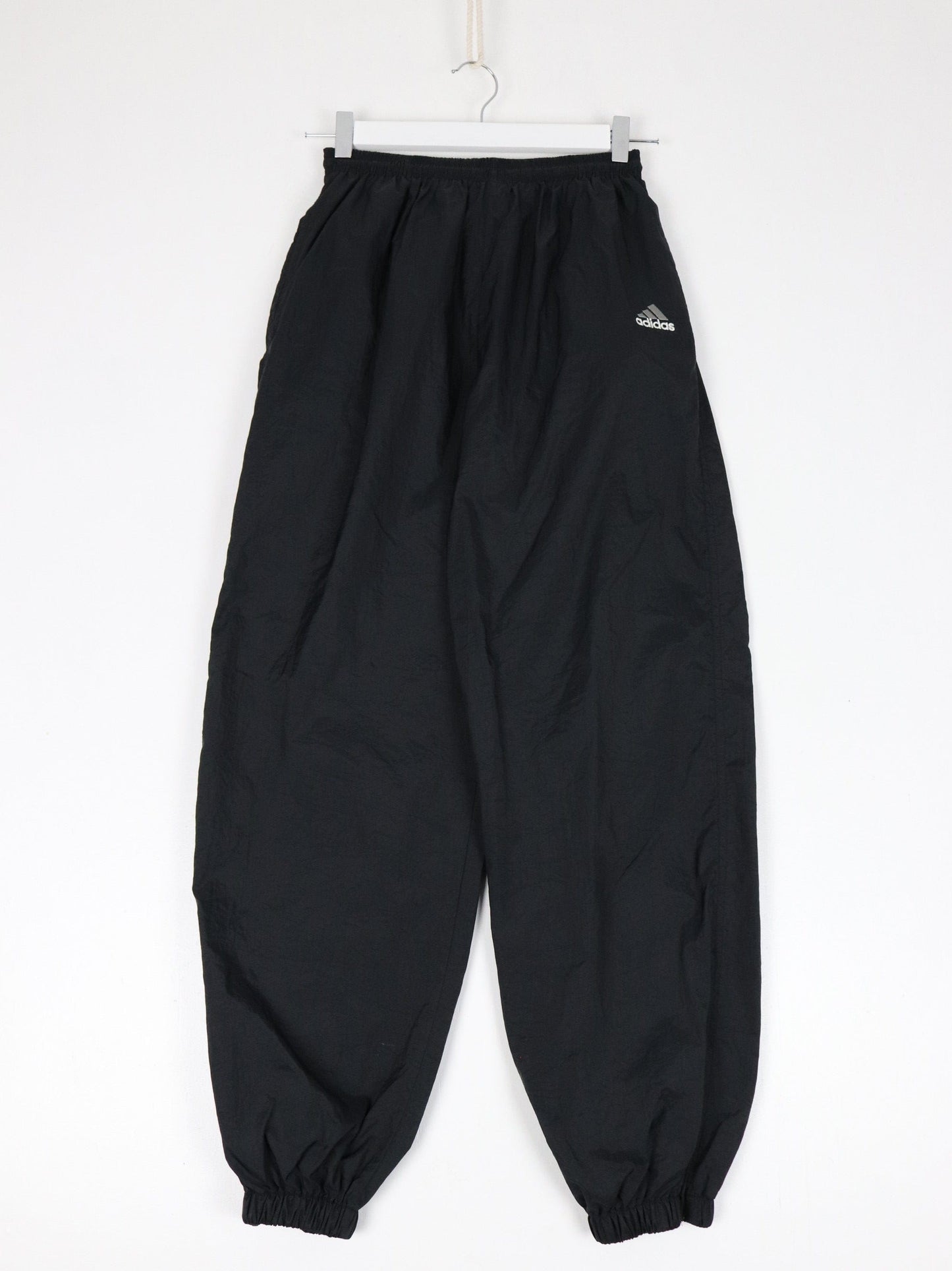 Adidas Trackpants Vintage Adidas Pants Youth XL Black Cuffed Track Athletic 90s