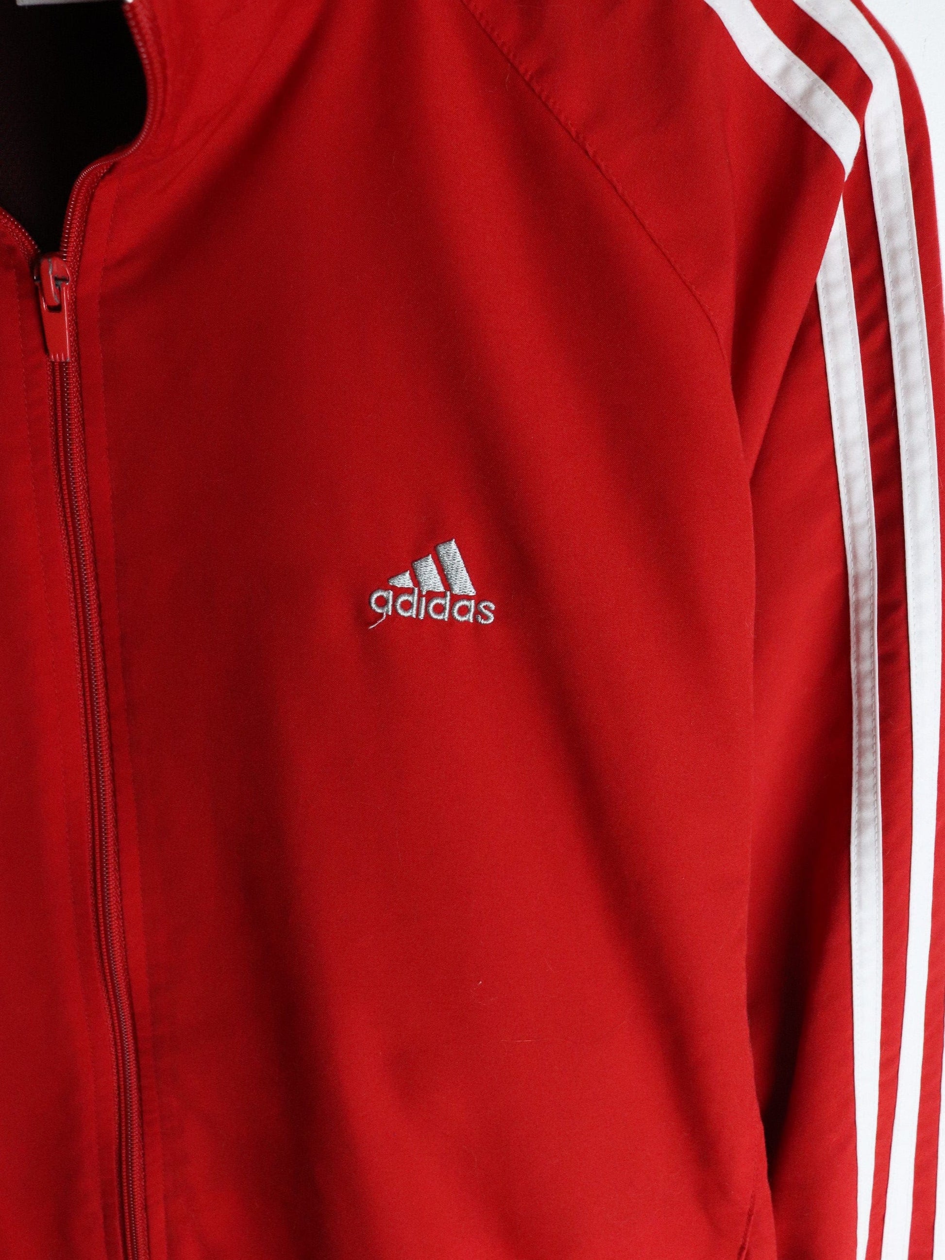 Adidas Windbreaker Mens Large Red