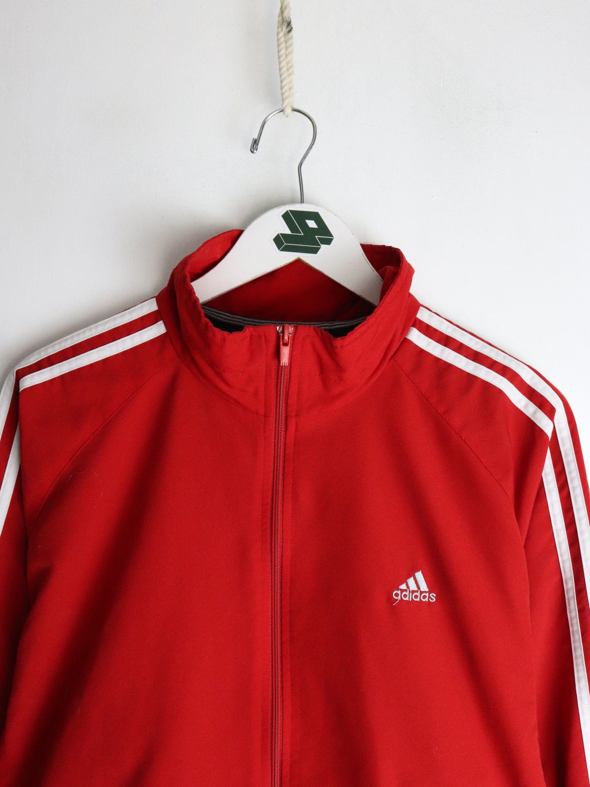 Adidas Windbreaker Mens Large Red