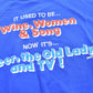 Vintage 1980s Wine Women Old Lady Beer Tv Short Sleeve Crewneck Sweatshirt Men's Small