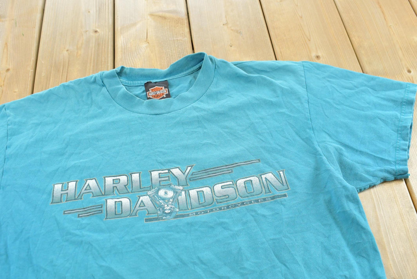 Vintage 1990s Grand Prairie Texas Harley-Davidson Long Horn Steer Skull Motorcycle T-Shirt Men's L