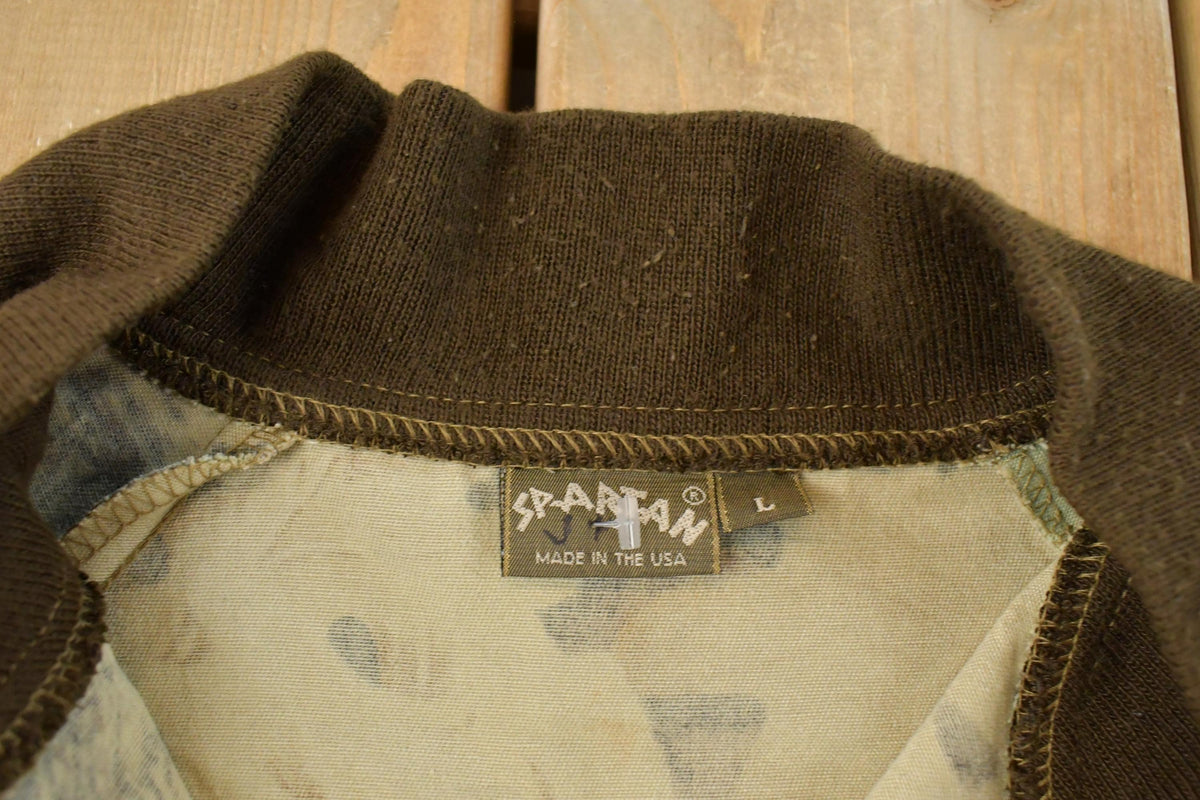 Vintage 1990s Spartan Tree Camo Camouflage Outdoors Hunting Jacket Men's Large