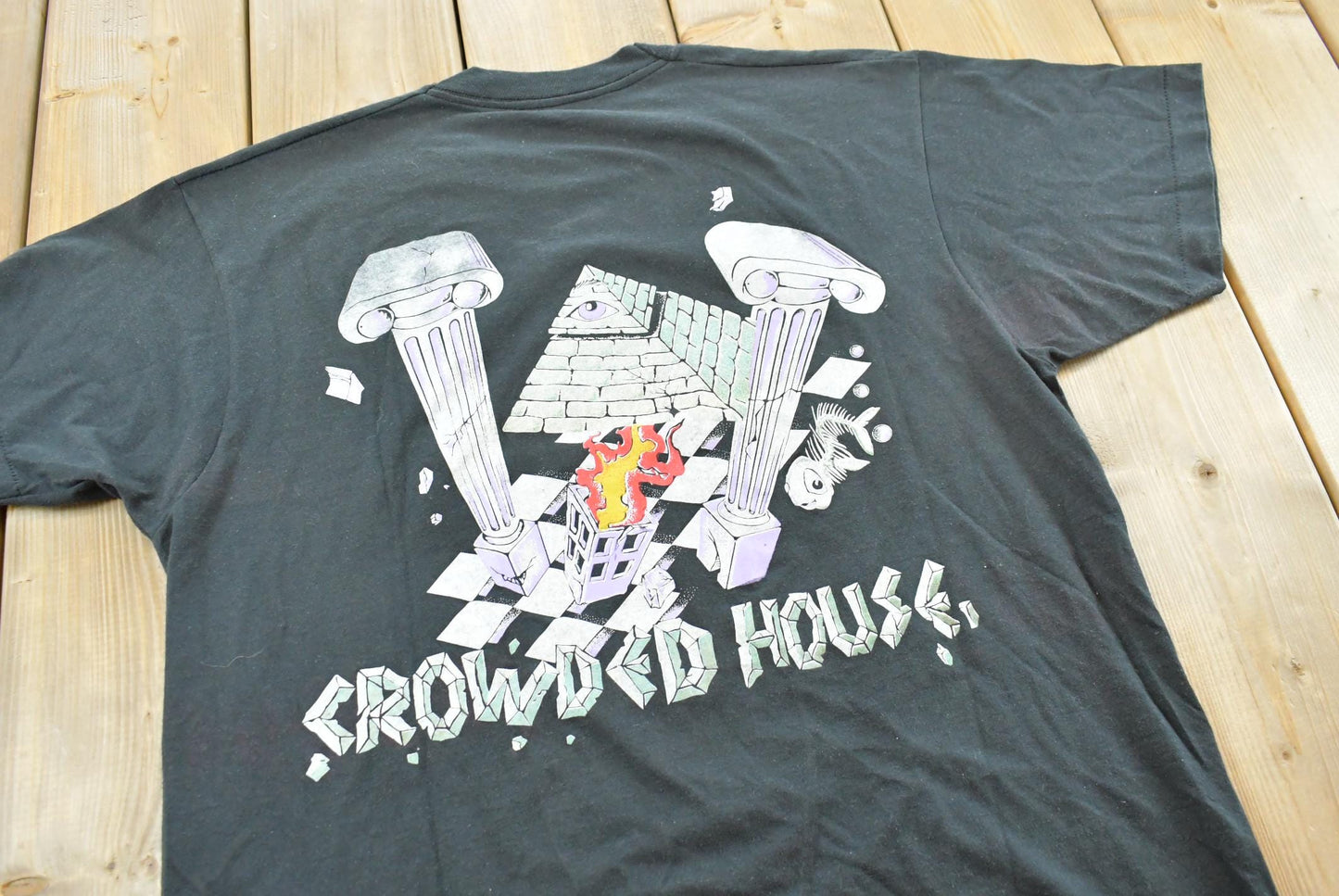 Vintage 1990s Crowded House Graphic Band T-shirt Men's M
