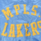 Vintage Y2K DEADSTOCK Minneapolis Lakers NBA Hardwood Classics Basketball Snap On Button Satin Jacket Mens 56 Men's 2XL