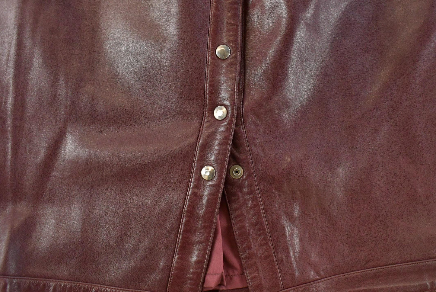 Vintage 1980s Zapata Leather Skirt Women's 26