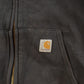 Vintage 1990s Thrashed Carhartt Thermal Lined Heavy Weight Zip Up Hoodie Men's 2XL