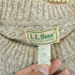 Vintage 1980s L.L. Bean Ragg Striped Wool Knit Crewneck Sweater Men's Large / 80s Knit Sweatshirt / Outdoors
