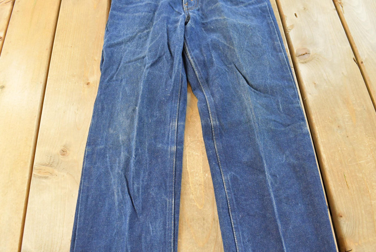 Vintage 1980s Faded Levi's Orange Tab 505 Regular Straight Fit Denim Blue Jeans Men's 28 x 32