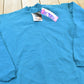 Vintage 1990s Deadstock Hanes Her Way Blank Blue Crewneck Sleep Sweatshirt Women's M Long