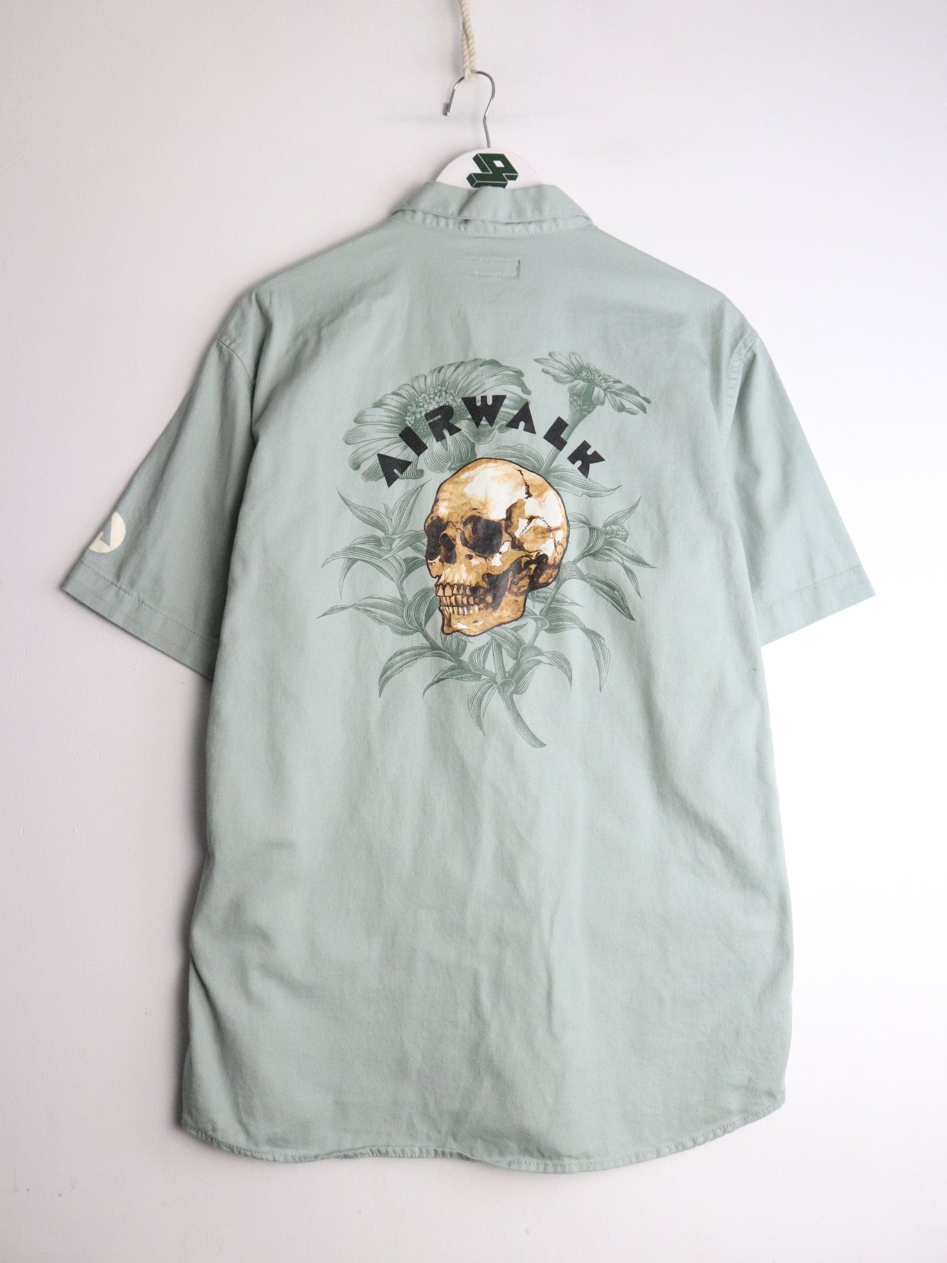 Airwalk Shirt Mens Large Green Button Up from propervintagecanada